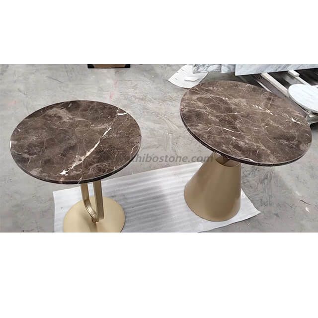 Brown Marble Stone Top Dinning Coffee Table from China manufacturer ...
