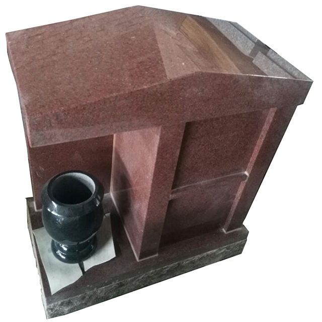 Buy Two Niche Red Granite Columbarium With Vase from China XIAMEN