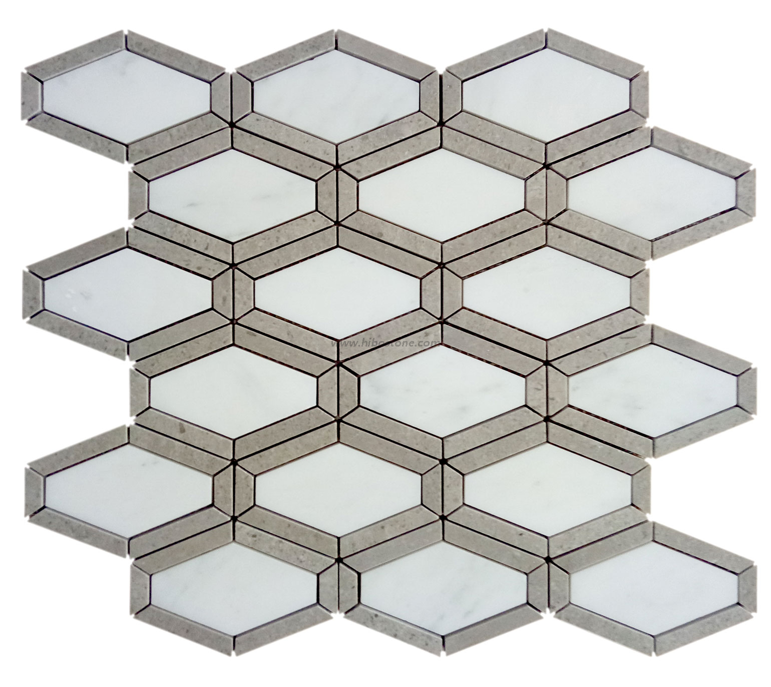 Buy China Oriental White Marble Long Hexagon Mosaic Tile Manufacturer